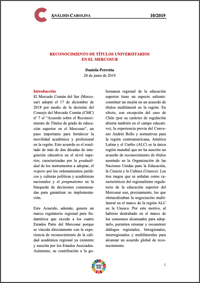 Portada Documento Análisis Carolina Nº 10