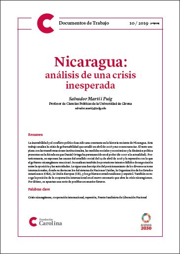 Portada Documento de Trabajo nº 10 Fundación Carolina