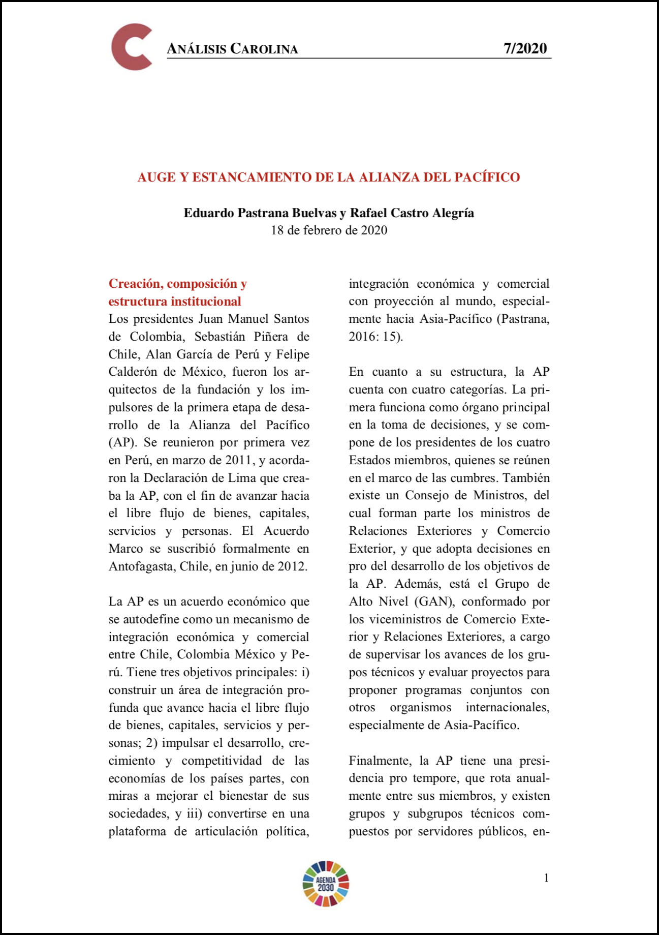 Portada Análisis Carolina nº 7