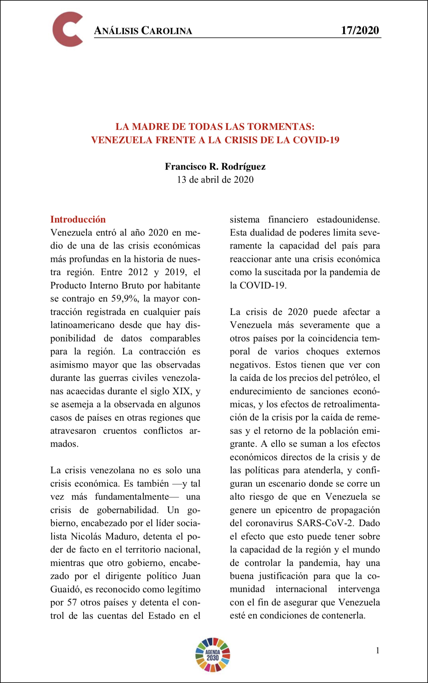 La Madre De Todas Las Tormentas Venezuela Frente A La Crisis De