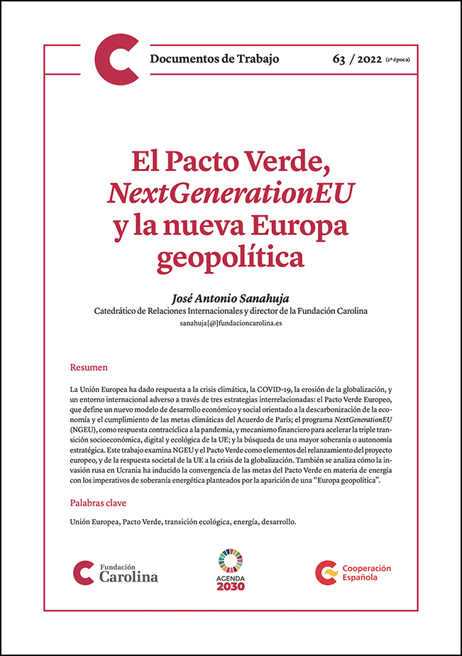 "El Pacto Verde, NextGenerationEU y la nueva Europa geopolítica"