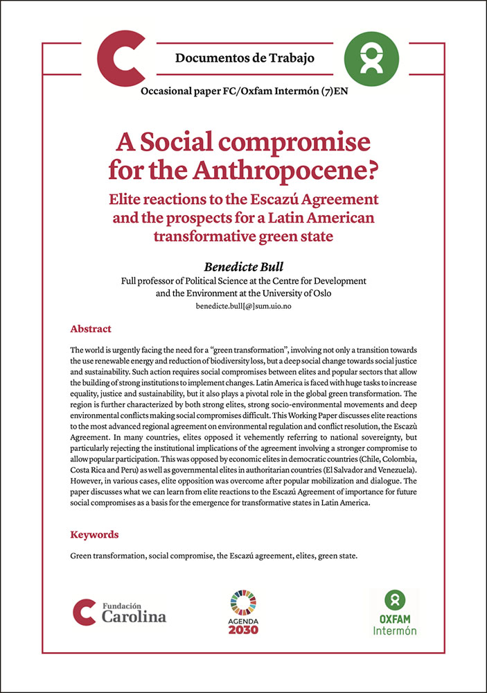 A Social compromise for the Anthropocene? Elite reactions to the Escazú Agreement and the prospects for a Latin American transformative