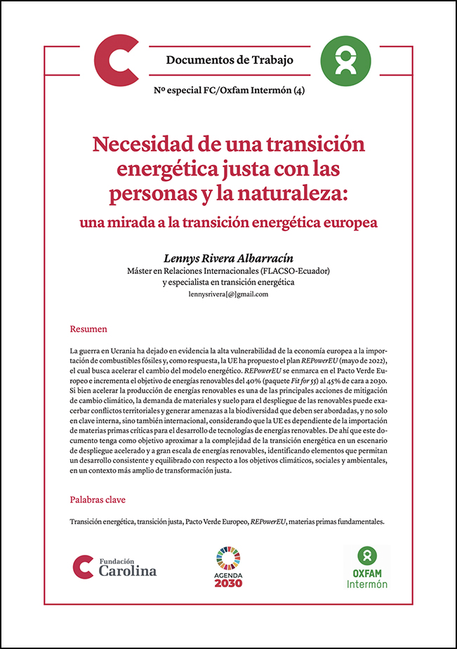 Necesidad de una transición energética justa con las personas y la naturaleza: una mirada a la transición energética europea