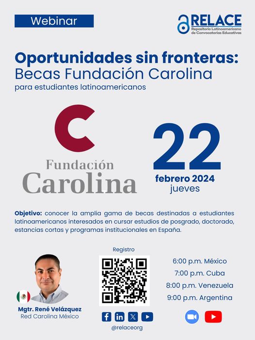 Convocatoria de becas 2024-2025 - Fundación Carolina