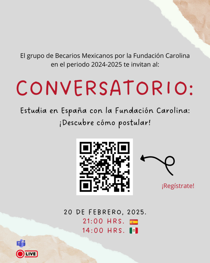 Convocatoria de becas 2025-2026 - Fundación Carolina
