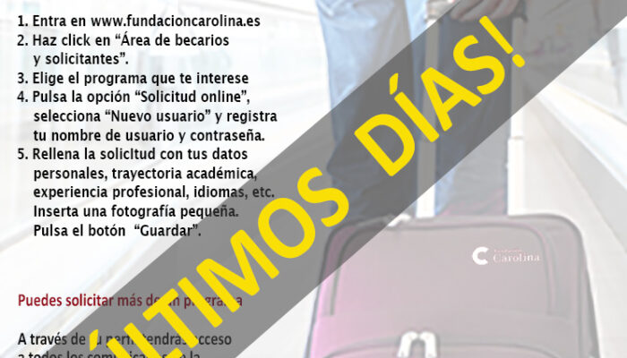 Anuncio convocatoria 2016 ULTIMOS DIAS