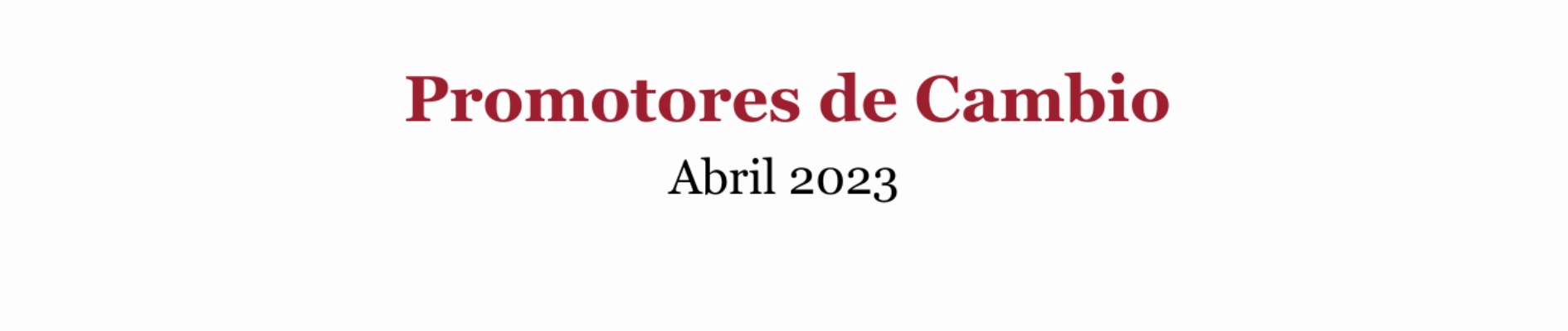 Banner Promotores de Cambio
