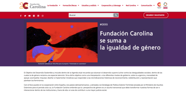 Fundación Carolina se suma la Igualdad de Género