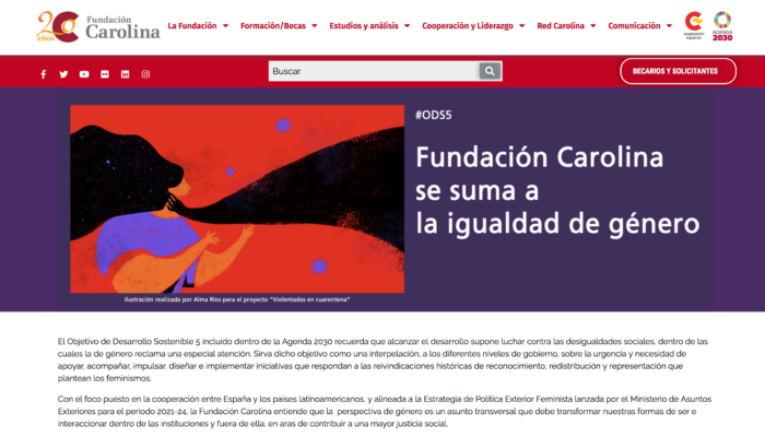 Fundación Carolina se suma la Igualdad de Género