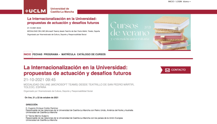Curso La Internacionalización en la Universidad