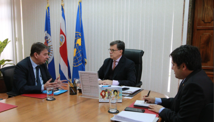 reunión IICA Fundación Carolina celebrada en marzo 2019 previa a la firma del convenio de colaboracion