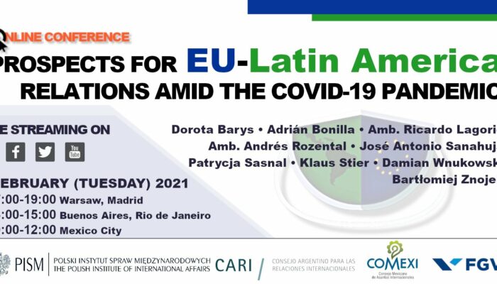 Cartel «Perspectivas de las relaciones entre la UE y América Latina en tiempos de la pandemia del COVID-19»