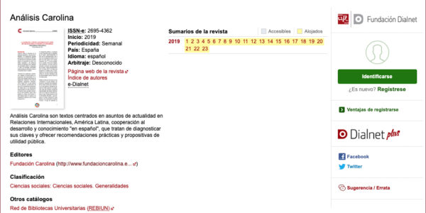 Publicaciones FC en Dialnet