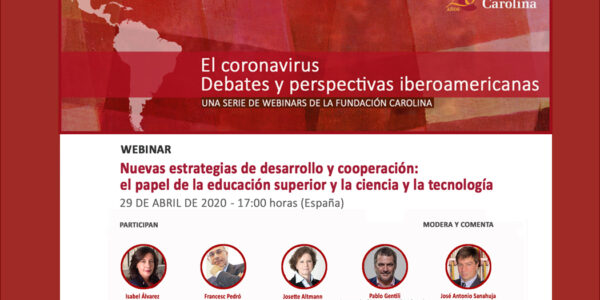 Cartel webinar 3 Fundación Carolina