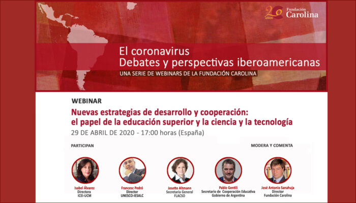 Cartel webinar 3 Fundación Carolina