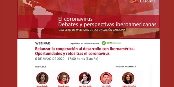 Cartel webinar 4 Fundación Carolina - Oxfam