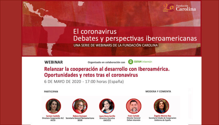 Cartel webinar 4 Fundación Carolina - Oxfam