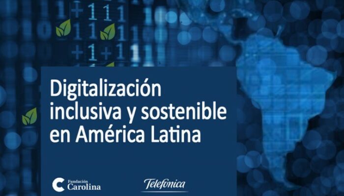 Imagen del anuncio de las de ayudas al estudio «Digitalización inclusiva y sostenible en América Latina»