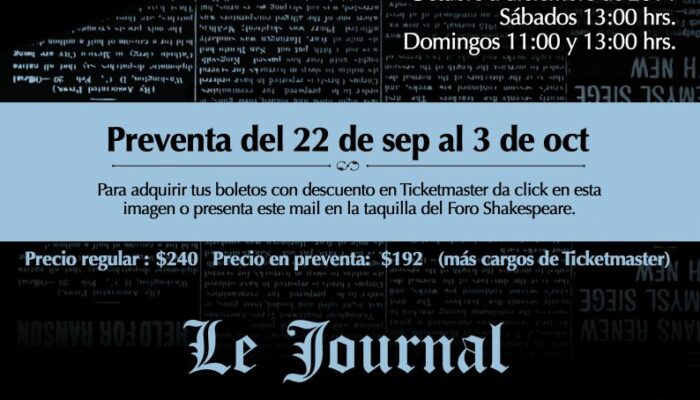 Le Journal teatro DF